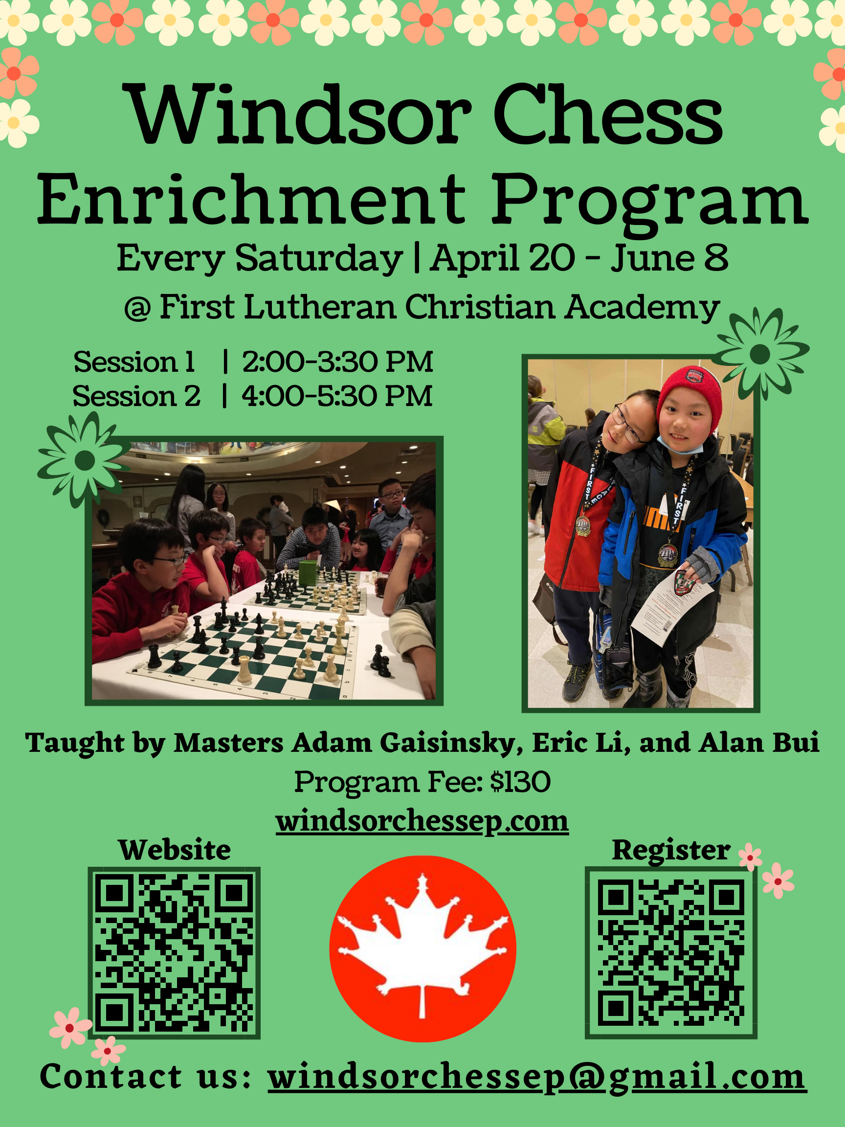 Windsor Chess Enrichment Program Spring Session